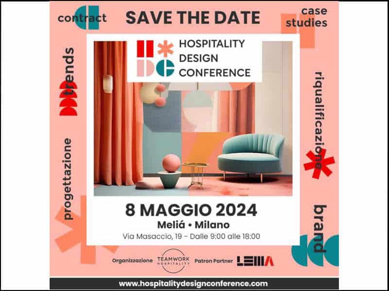 L’8 maggio, Hospitality Design Conference, l’evento dedicato al design e al contract