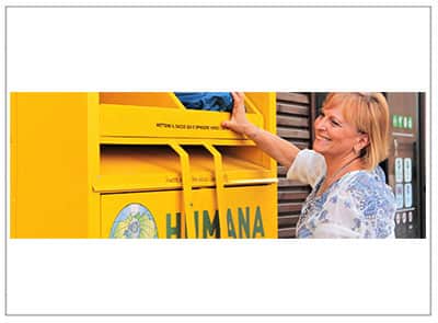 Raccolti oltre 7.800 t di abiti usati grazie a Unes e Humana People to People