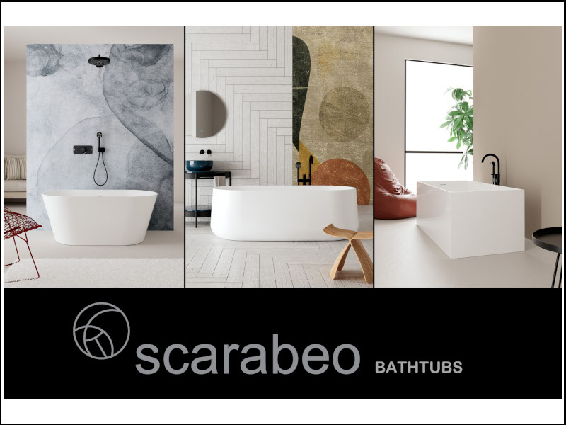 La collezione di vasche in stile contemporaneo di Scarabeo