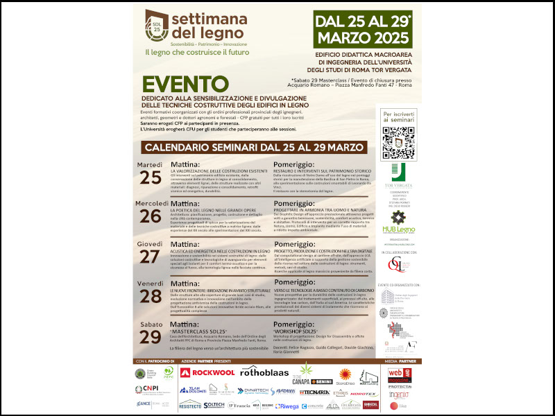Al via la settimana del Legno 2025