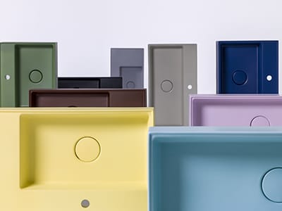Tutta colorata la collezione Finish Studio di Noken, brand di Porcelanosa  Grupo