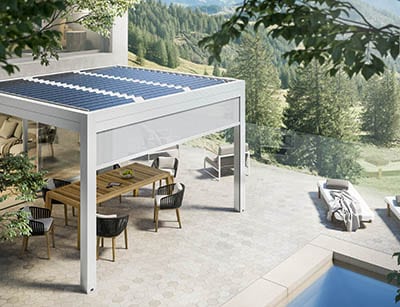 Nuove  pergole bioclimatiche fotovoltaiche Gibus, rispettose dell’ambiente