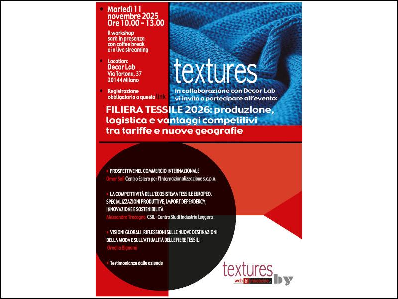 Textures e Decor Lab insieme per ‘capire’ la filiera tessile