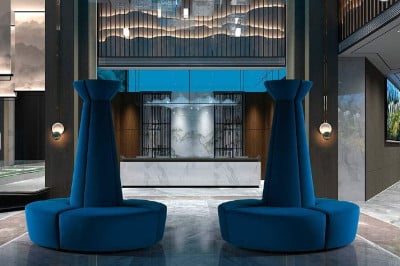 Comfort acustico grazie alla collezione Snowsound Sofas di Caimi