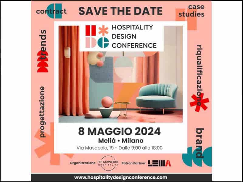 L’8 maggio, Hospitality Design Conference, l’evento dedicato al design e al contract