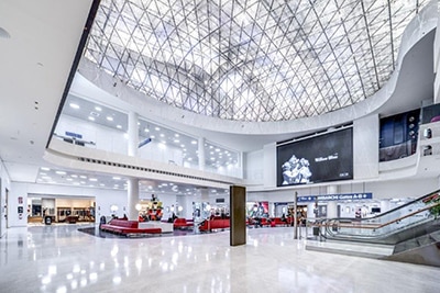 Krion® K-Life 1100, il Solid Surface di Porcelanosa per l’aeroporto Linate di Milano