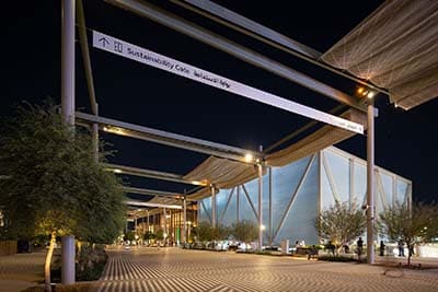 La grande copertura di i-Mesh per la ‘promenade’ di Expo 2020 Dubai