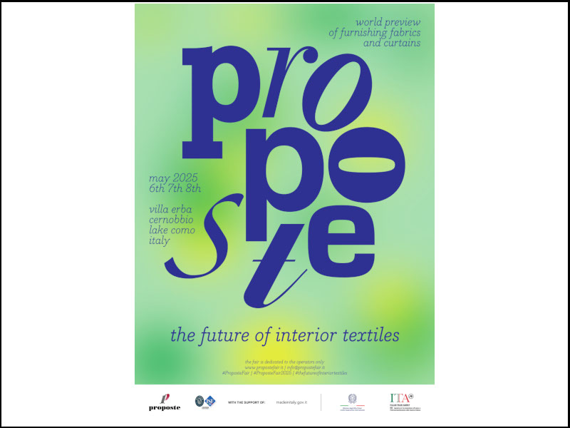 Proposte 2025: torna l’appuntamento internazionale con i tessuti d’arredo