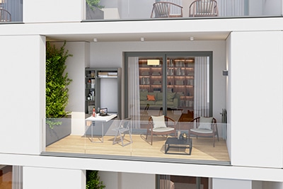 Risulta grande anche il balcone più piccolo con Bigfoot di Protek