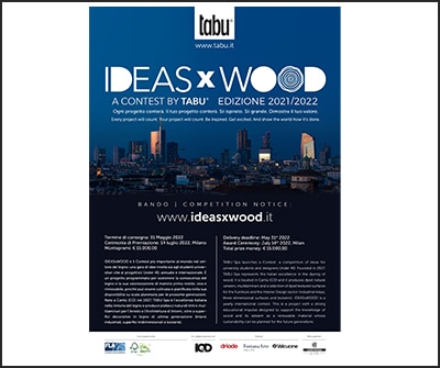 Al via la quarta edizione del Contest IDEASxWOOD di Tabu