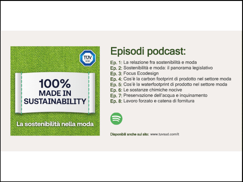 100% Made in Sustainability: il nuovo podcast sulla sostenibilità nel mondo della moda di TÜV SÜD