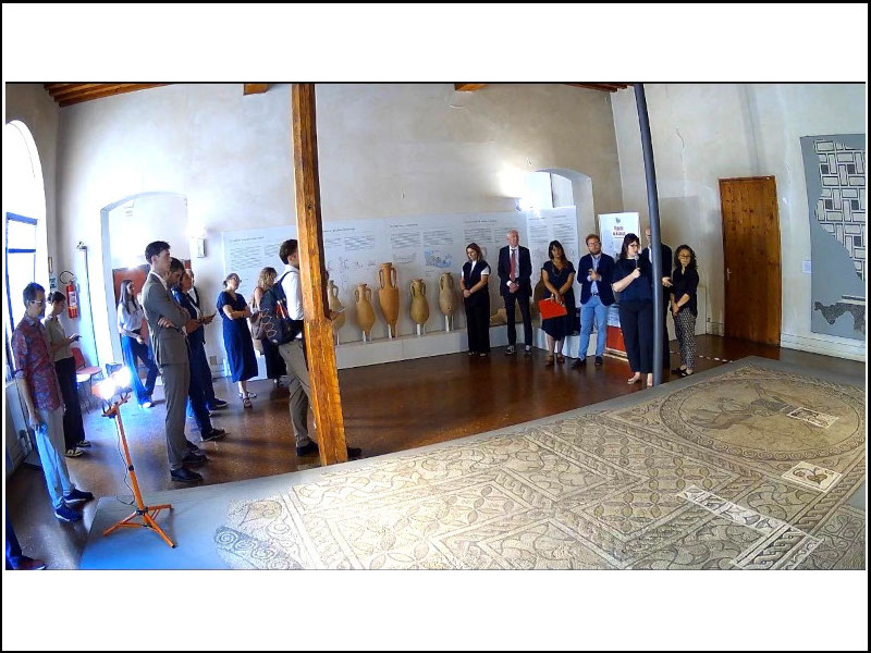 Restauro del mosaico romano di piazza Biade a Vicenza