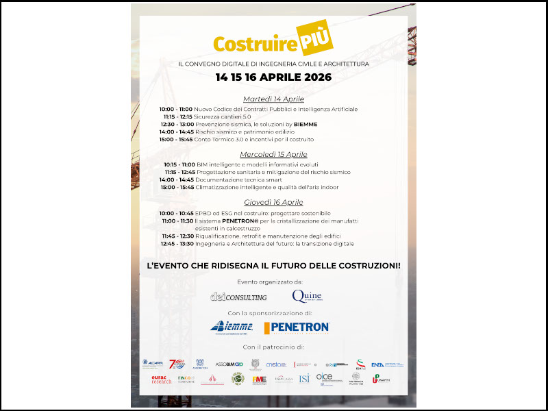 L’edilizia intelligente al centro della quarta edizione del convegno CostruirePiù
