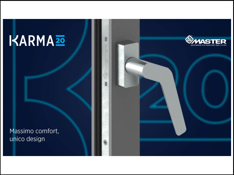 La nuova maniglia KARMA 20° per infissi scorrevoli di Master Italy